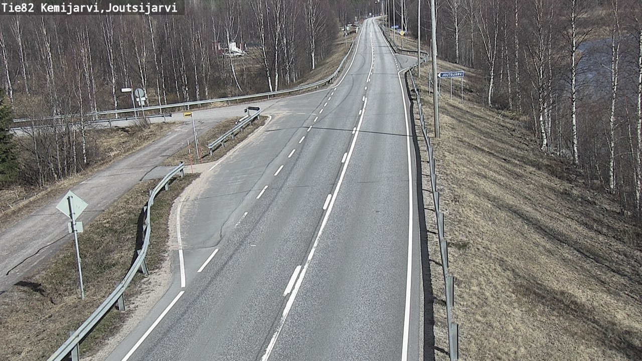 Weather Camera Image Väg 82 Kemijärvi, Joutsijärvi, Kemijärvi, Lappi
