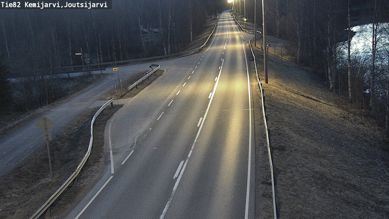 Weather Camera Image Väg 82 Kemijärvi, Joutsijärvi, Kemijärvi, Lappi