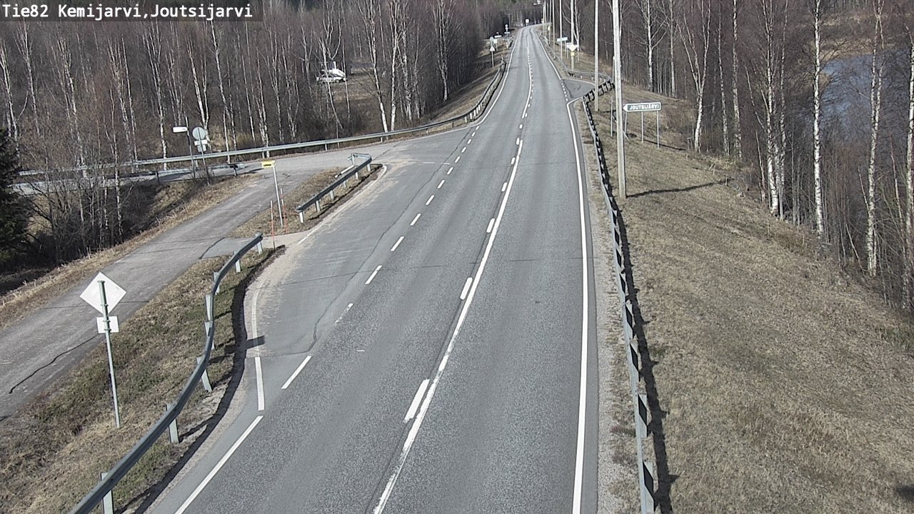 Weather Camera Image Väg 82 Kemijärvi, Joutsijärvi, Kemijärvi, Lappi