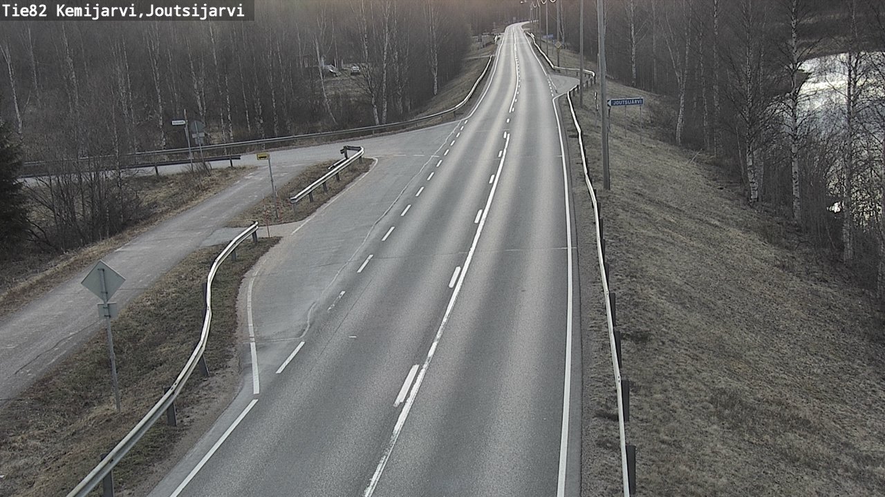 Weather Camera Image Väg 82 Kemijärvi, Joutsijärvi, Kemijärvi, Lappi