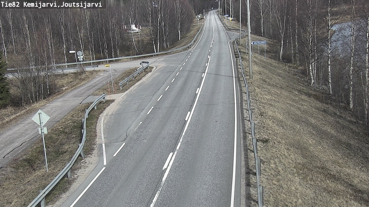 Weather Camera Image Väg 82 Kemijärvi, Joutsijärvi, Kemijärvi, Lappi