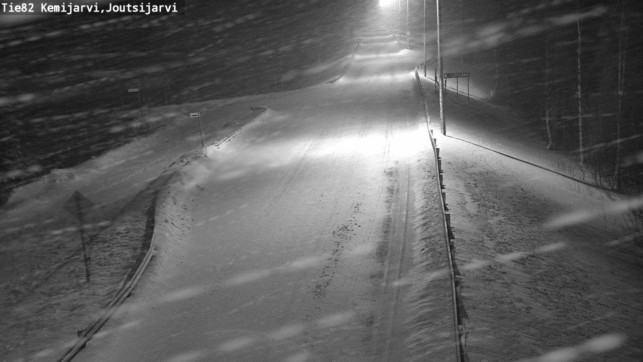 Weather Camera Image Road 82 Kemijärvi, Joutsijärvi, Kemijärvi, Lappi