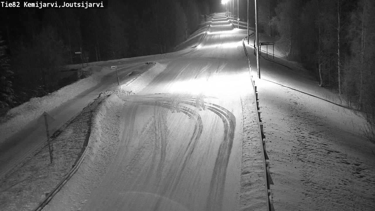 Weather Camera Image Road 82 Kemijärvi, Joutsijärvi, Kemijärvi, Lappi