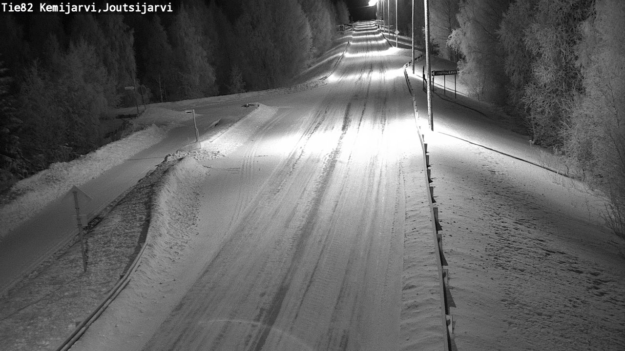 Weather Camera Image Väg 82 Kemijärvi, Joutsijärvi, Kemijärvi, Lappi