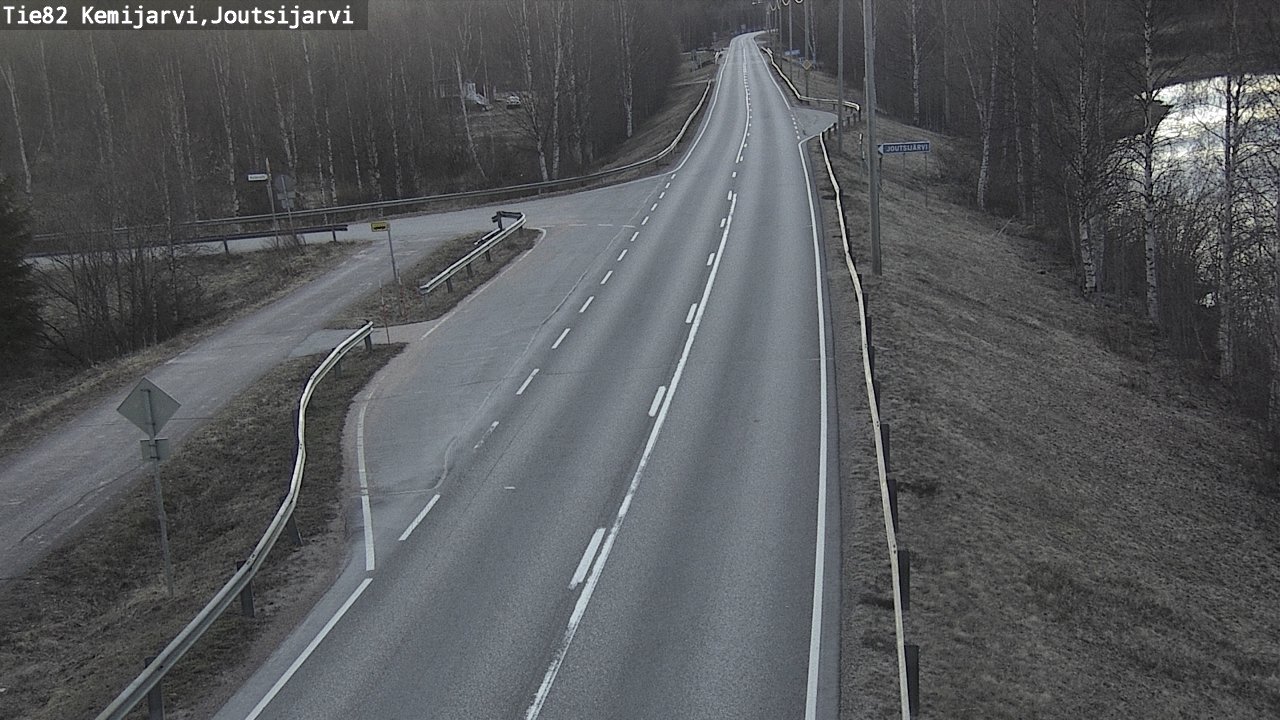 Weather Camera Image Väg 82 Kemijärvi, Joutsijärvi, Kemijärvi, Lappi