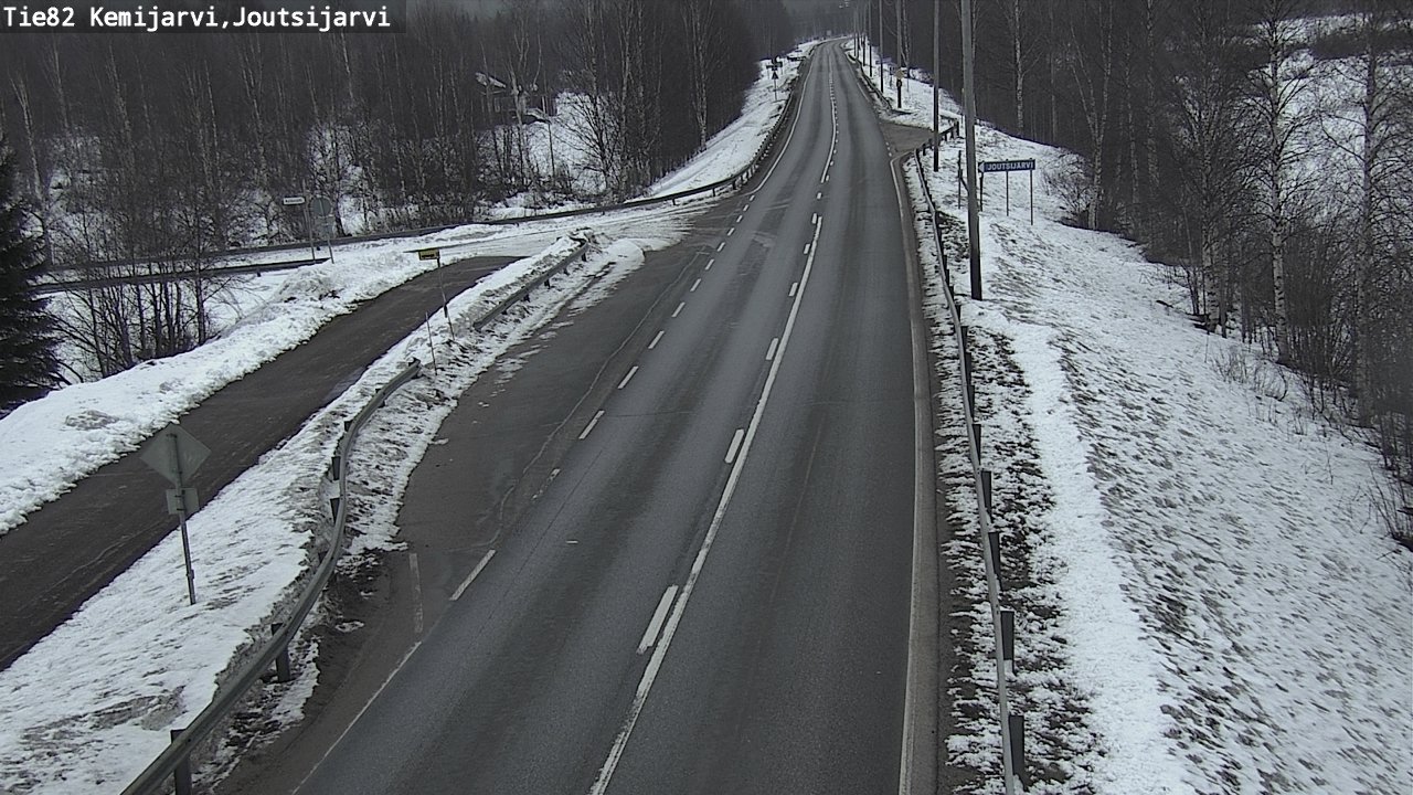 Weather Camera Image Road 82 Kemijärvi, Joutsijärvi, Kemijärvi, Lappi