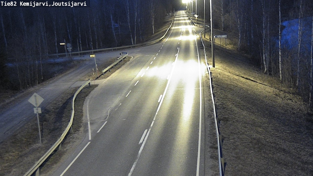 Weather Camera Image Road 82 Kemijärvi, Joutsijärvi, Kemijärvi, Lappi