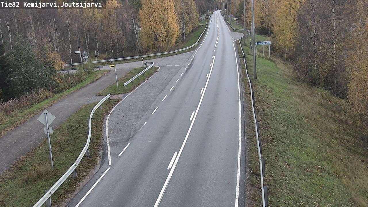 Weather Camera Image Road 82 Kemijärvi, Joutsijärvi, Kemijärvi, Lappi