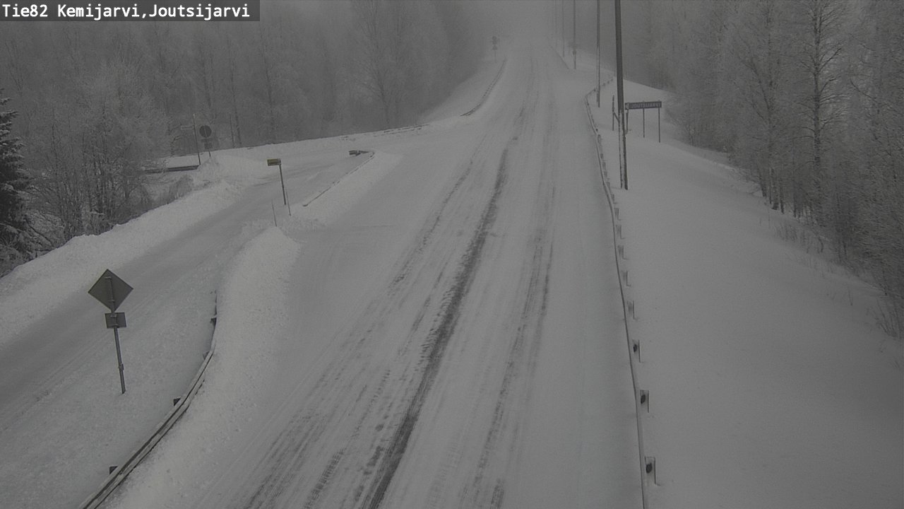Weather Camera Image Road 82 Kemijärvi, Joutsijärvi, Kemijärvi, Lappi