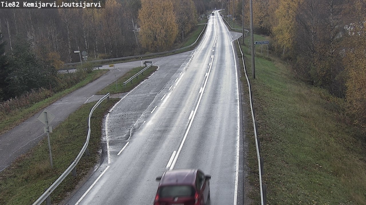 Weather Camera Image Road 82 Kemijärvi, Joutsijärvi, Kemijärvi, Lappi