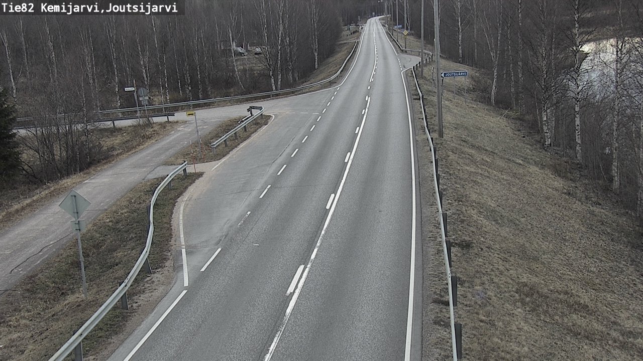 Weather Camera Image Väg 82 Kemijärvi, Joutsijärvi, Kemijärvi, Lappi