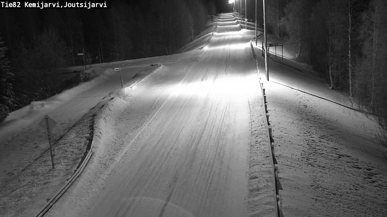 Weather Camera Image Road 82 Kemijärvi, Joutsijärvi, Kemijärvi, Lappi