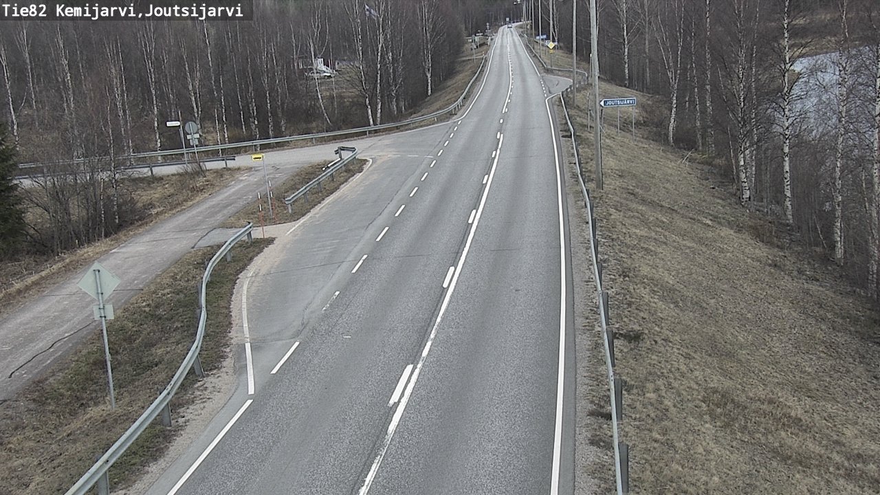 Weather Camera Image Väg 82 Kemijärvi, Joutsijärvi, Kemijärvi, Lappi