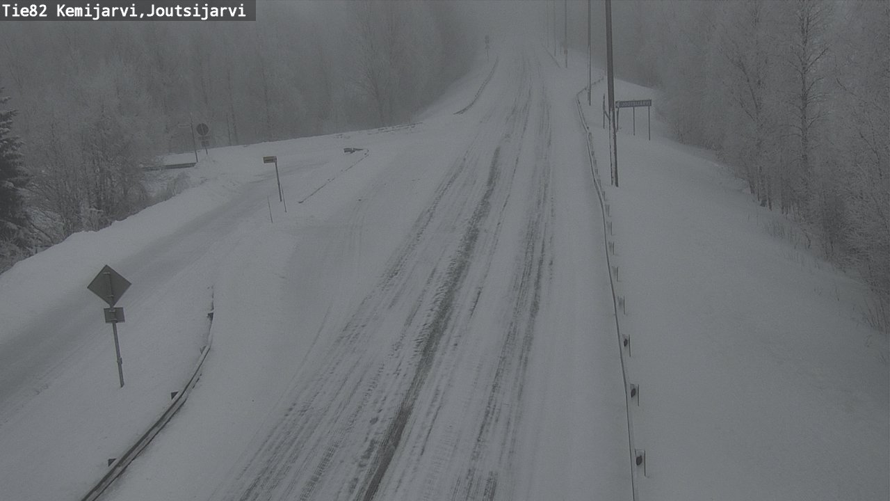 Weather Camera Image Road 82 Kemijärvi, Joutsijärvi, Kemijärvi, Lappi