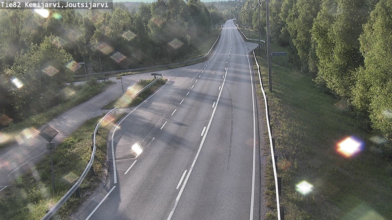 Weather Camera Image Road 82 Kemijärvi, Joutsijärvi, Kemijärvi, Lappi
