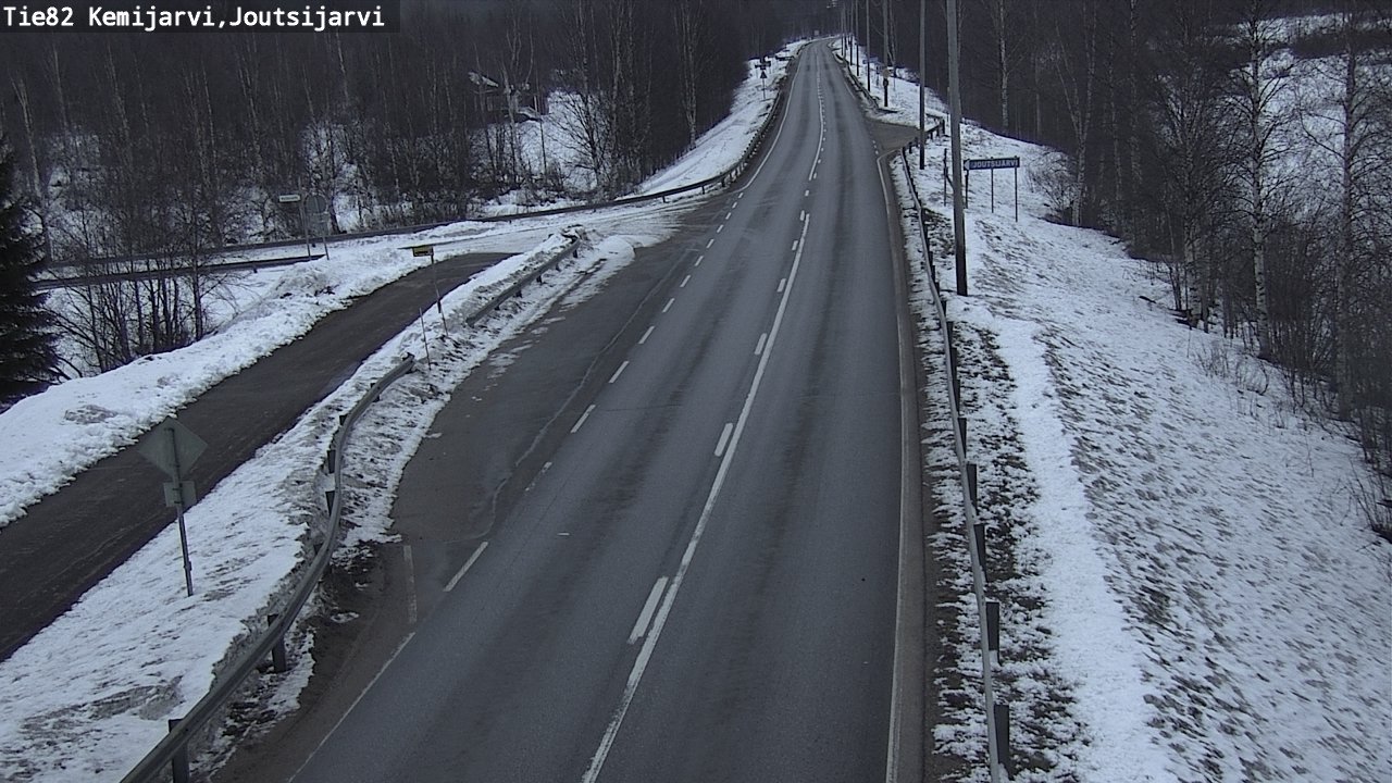 Weather Camera Image Väg 82 Kemijärvi, Joutsijärvi, Kemijärvi, Lappi