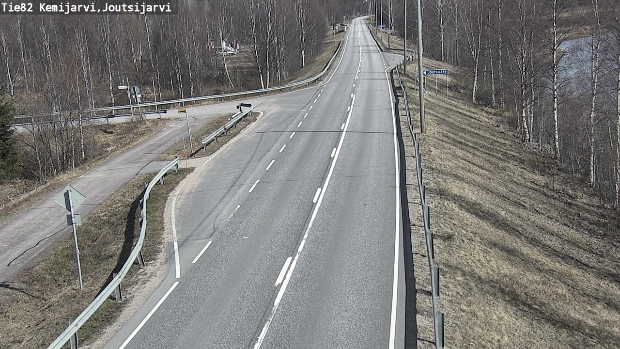 Weather Camera Image Väg 82 Kemijärvi, Joutsijärvi, Kemijärvi, Lappi
