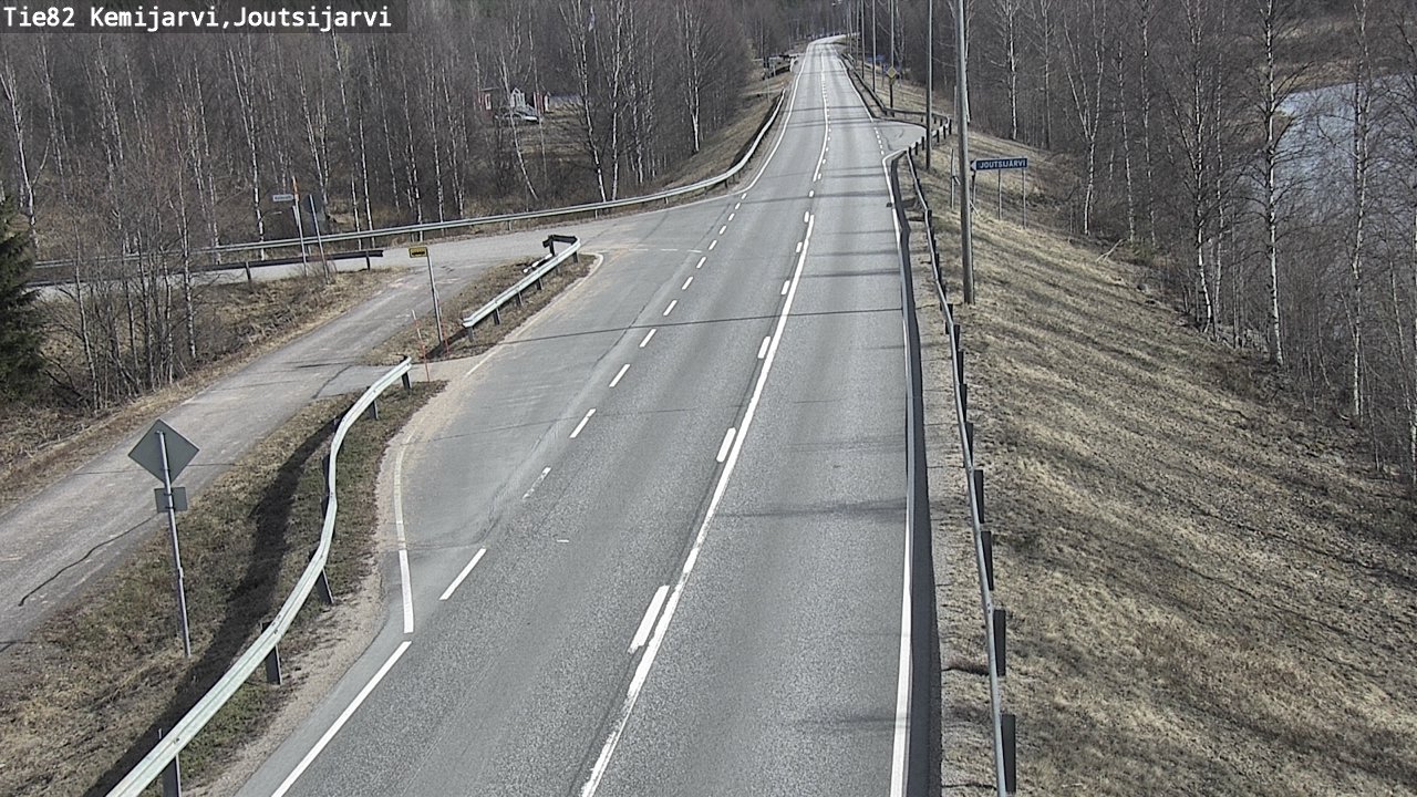 Weather Camera Image Väg 82 Kemijärvi, Joutsijärvi, Kemijärvi, Lappi