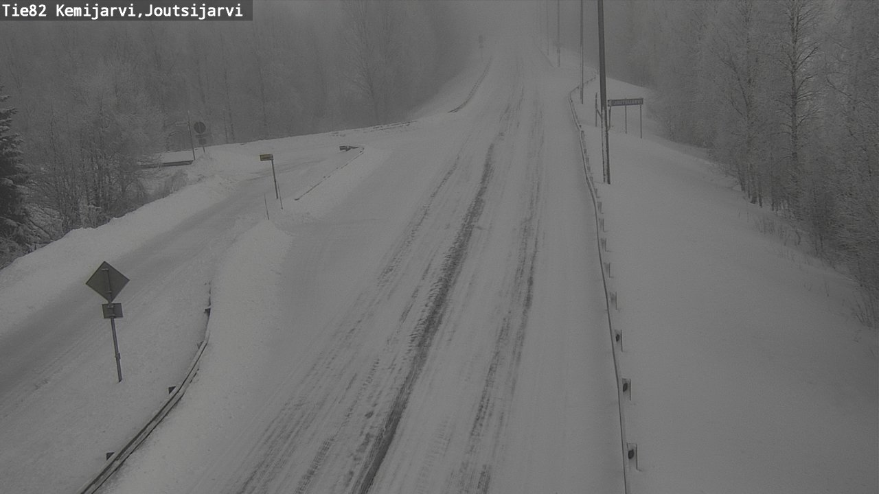Weather Camera Image Road 82 Kemijärvi, Joutsijärvi, Kemijärvi, Lappi
