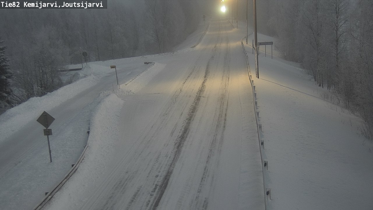 Weather Camera Image Road 82 Kemijärvi, Joutsijärvi, Kemijärvi, Lappi