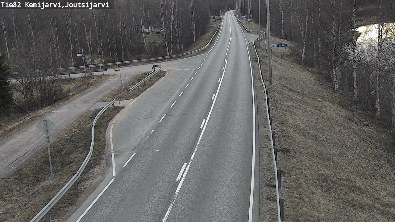 Weather Camera Image Väg 82 Kemijärvi, Joutsijärvi, Kemijärvi, Lappi