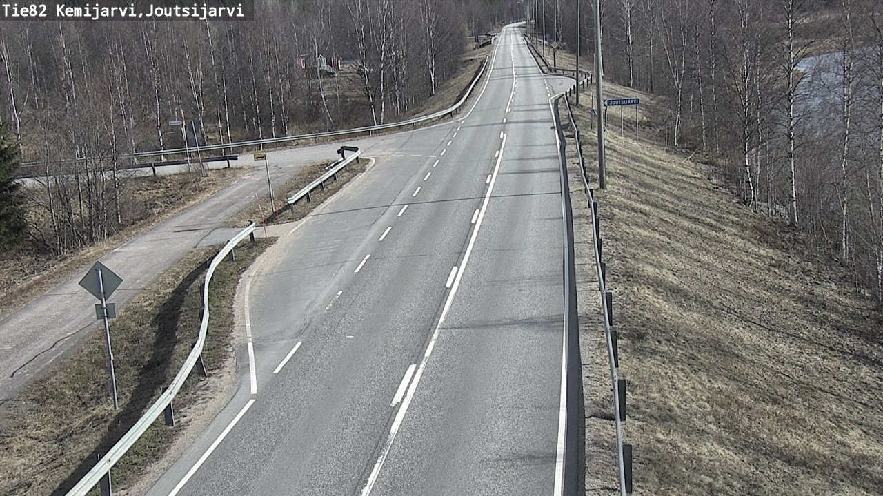 Weather Camera Image Väg 82 Kemijärvi, Joutsijärvi, Kemijärvi, Lappi