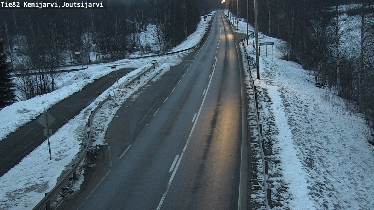 Weather Camera Image Väg 82 Kemijärvi, Joutsijärvi, Kemijärvi, Lappi