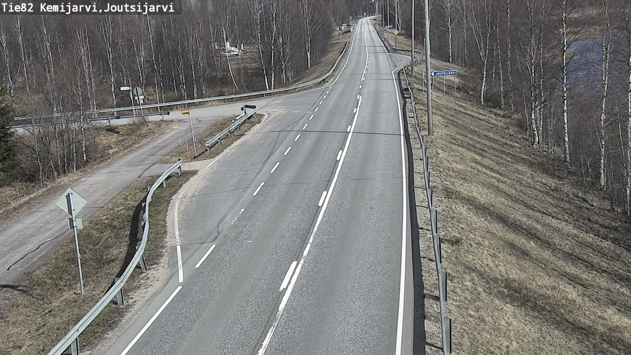 Weather Camera Image Väg 82 Kemijärvi, Joutsijärvi, Kemijärvi, Lappi