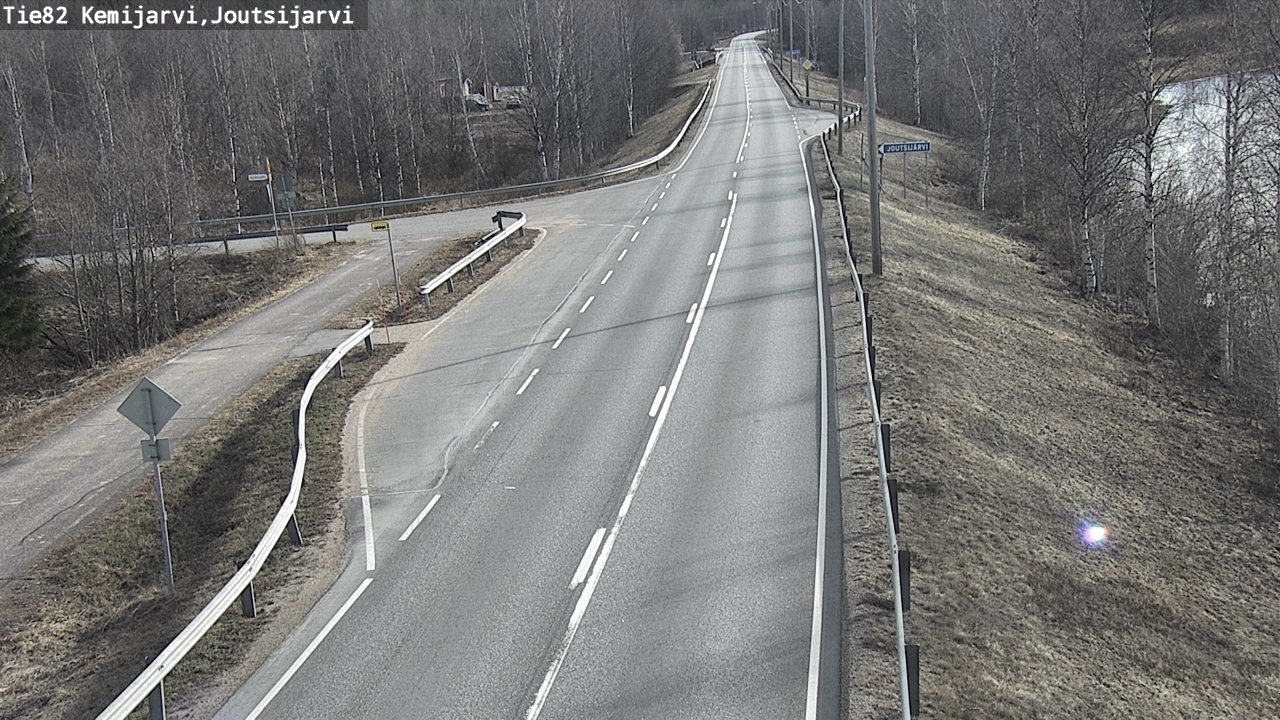 Weather Camera Image Väg 82 Kemijärvi, Joutsijärvi, Kemijärvi, Lappi