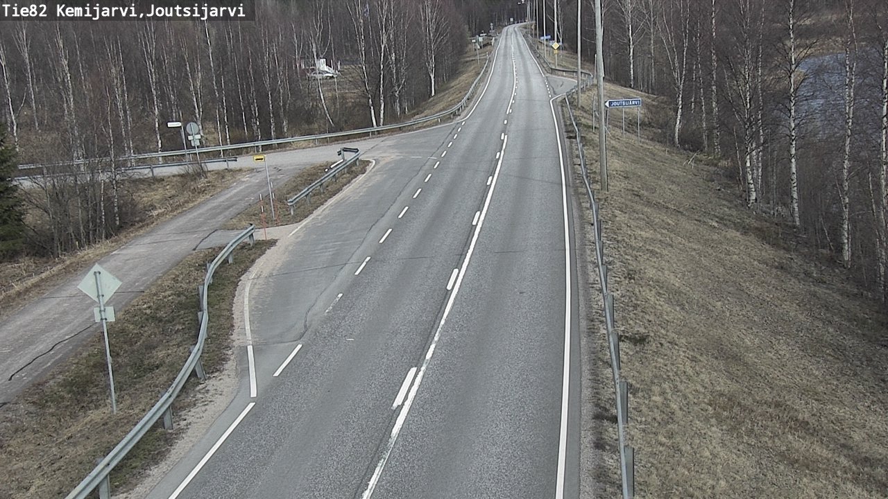 Weather Camera Image Väg 82 Kemijärvi, Joutsijärvi, Kemijärvi, Lappi