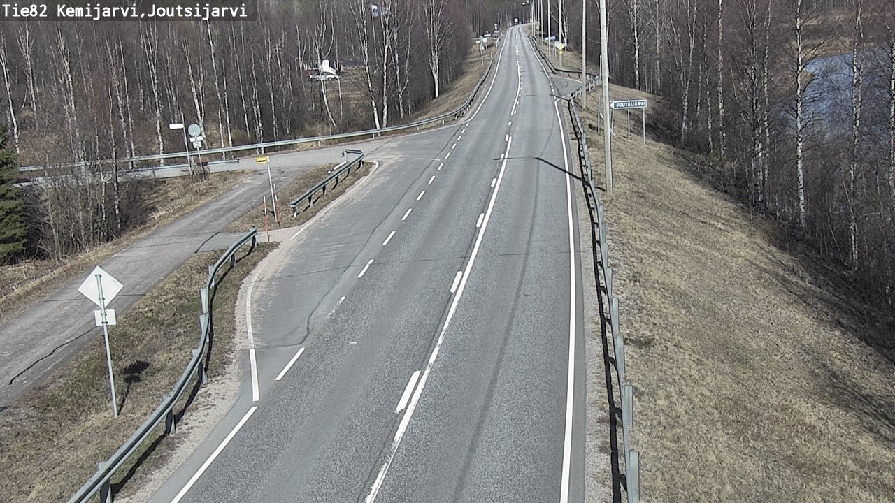 Weather Camera Image Väg 82 Kemijärvi, Joutsijärvi, Kemijärvi, Lappi