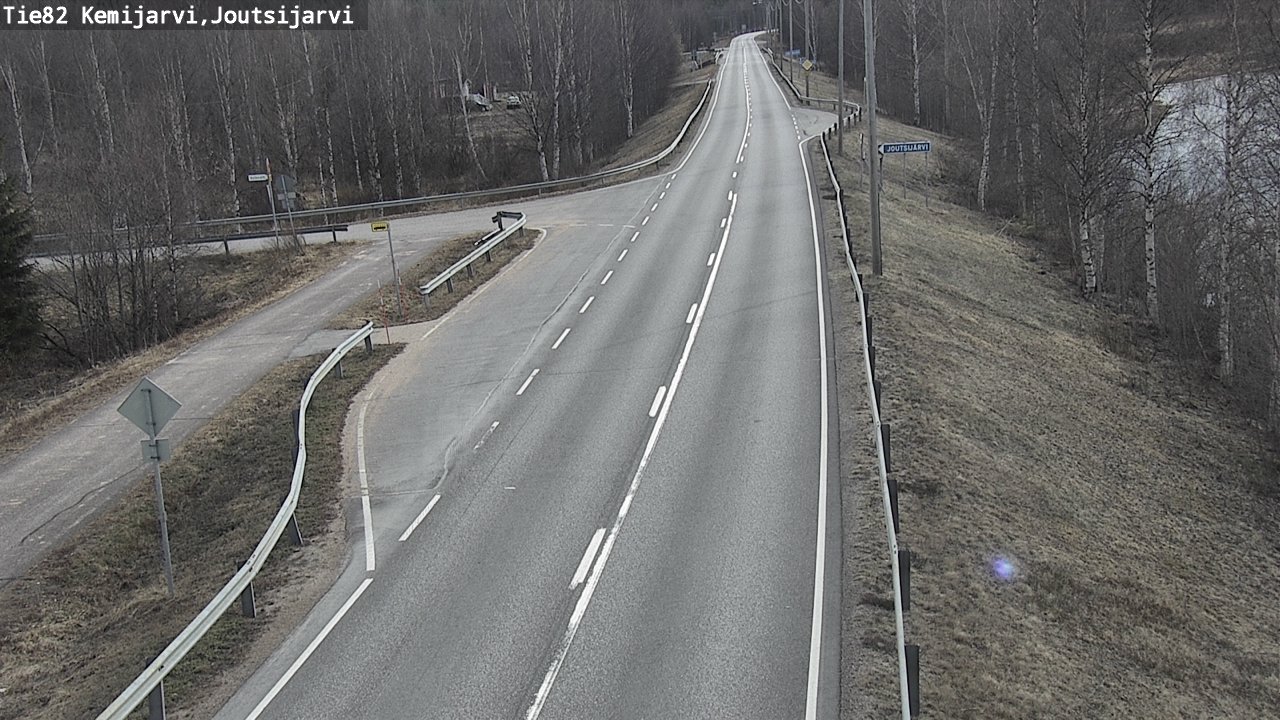 Weather Camera Image Väg 82 Kemijärvi, Joutsijärvi, Kemijärvi, Lappi