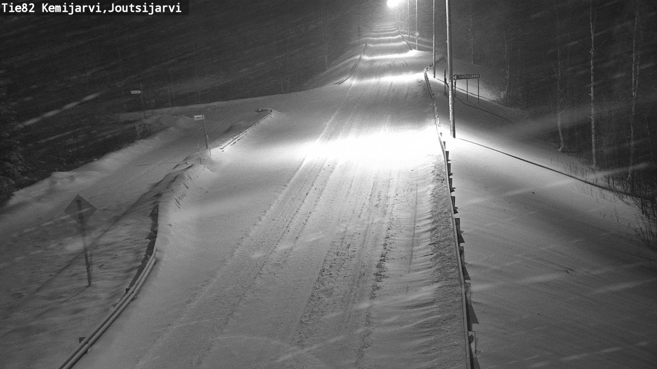 Weather Camera Image Road 82 Kemijärvi, Joutsijärvi, Kemijärvi, Lappi