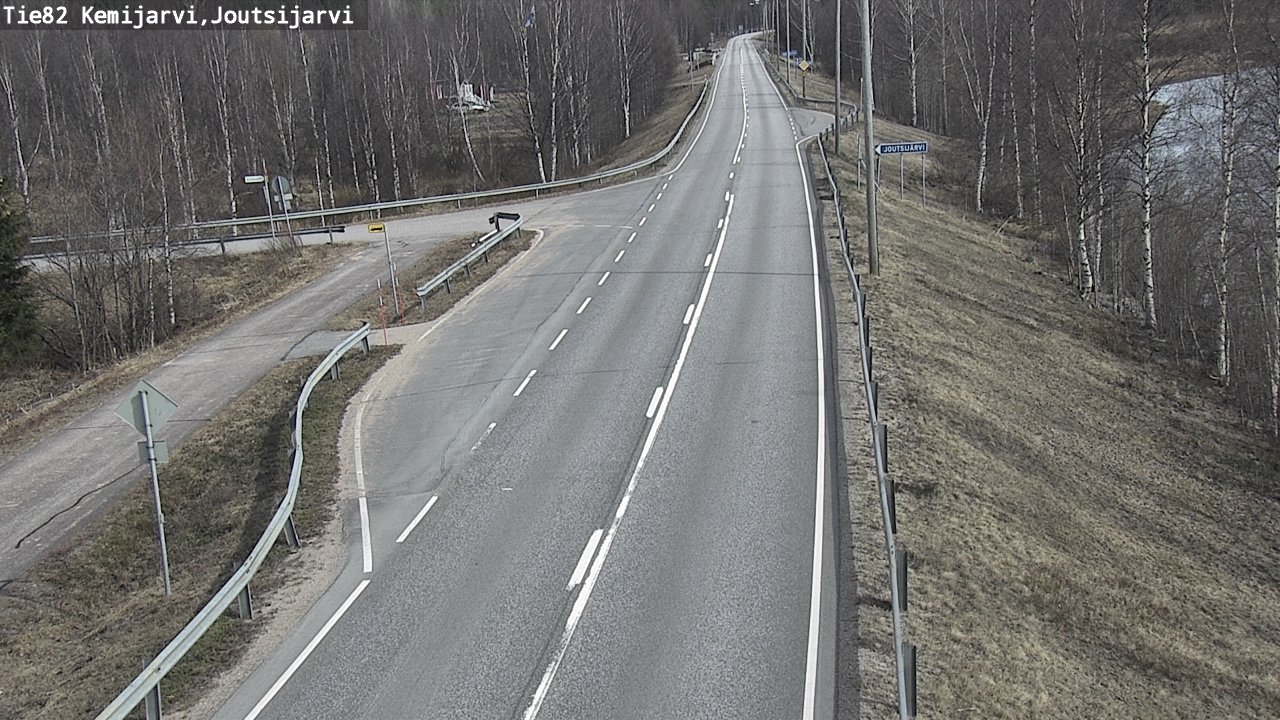 Weather Camera Image Väg 82 Kemijärvi, Joutsijärvi, Kemijärvi, Lappi
