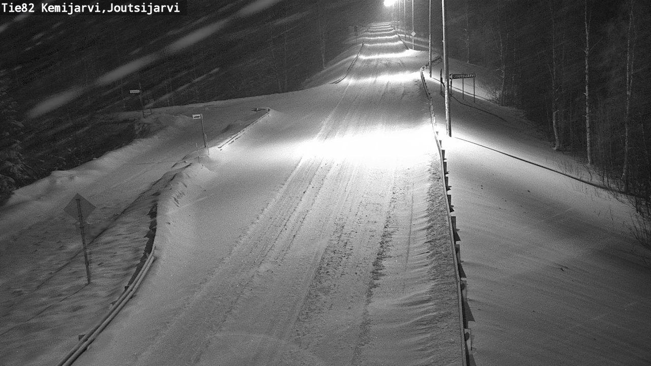 Weather Camera Image Road 82 Kemijärvi, Joutsijärvi, Kemijärvi, Lappi