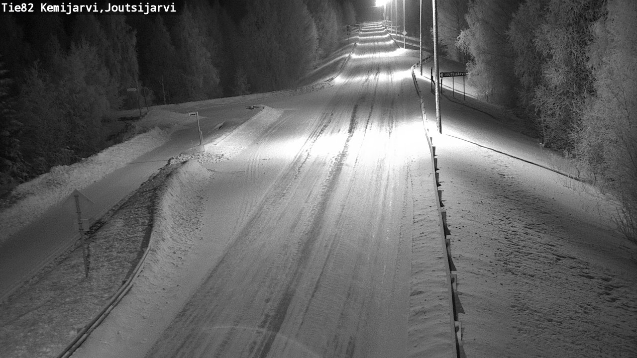 Weather Camera Image Väg 82 Kemijärvi, Joutsijärvi, Kemijärvi, Lappi