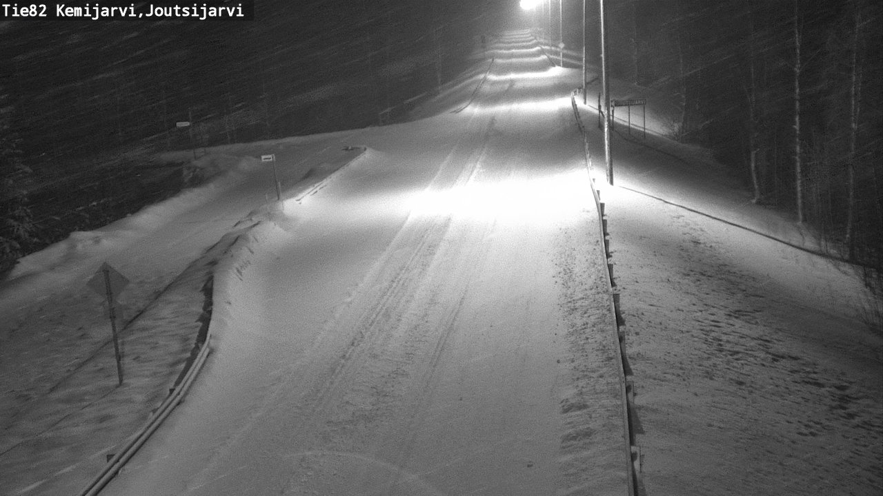Weather Camera Image Road 82 Kemijärvi, Joutsijärvi, Kemijärvi, Lappi
