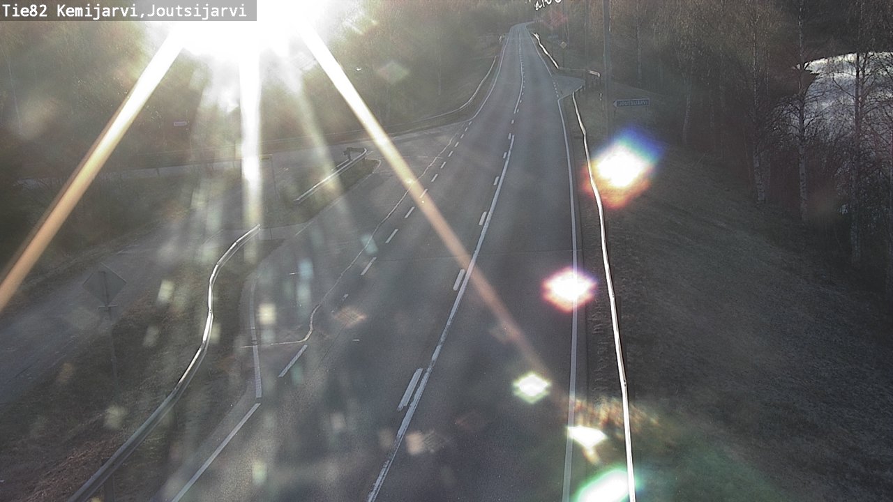 Weather Camera Image Väg 82 Kemijärvi, Joutsijärvi, Kemijärvi, Lappi