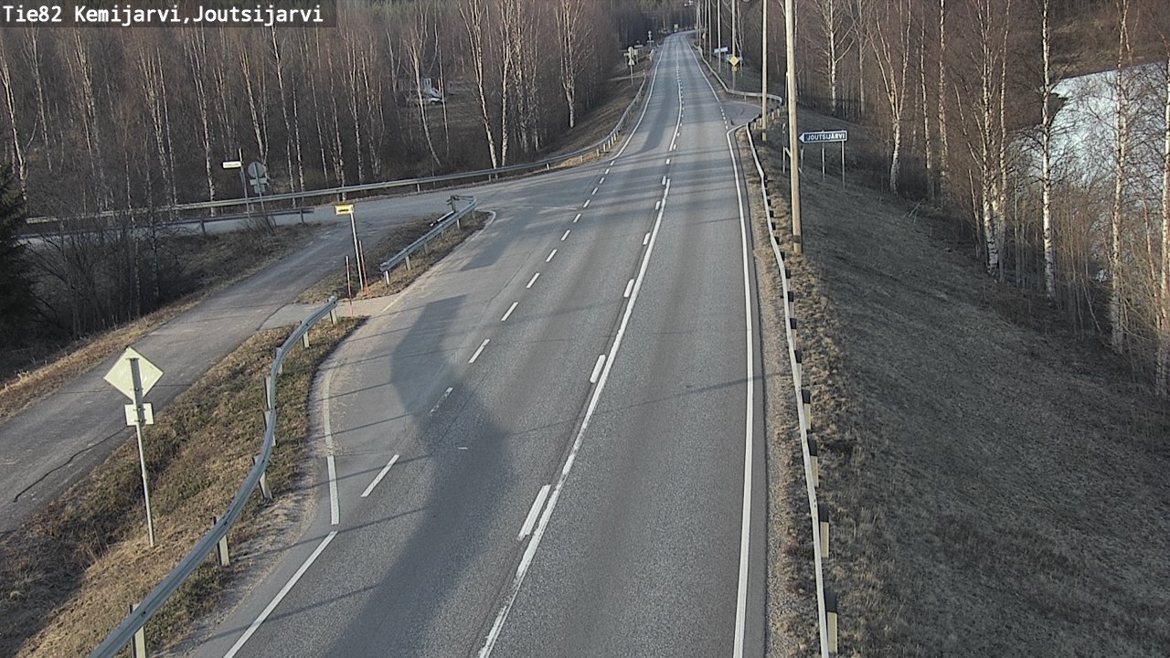 Weather Camera Image Väg 82 Kemijärvi, Joutsijärvi, Kemijärvi, Lappi