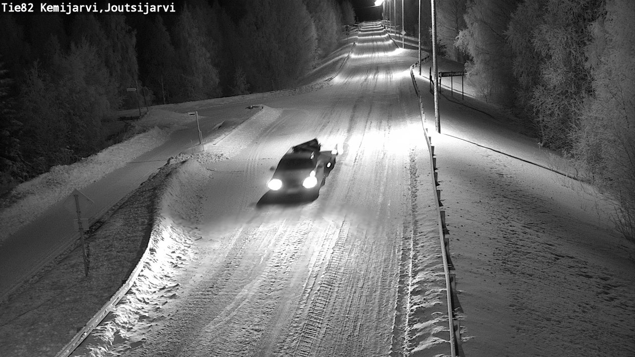 Weather Camera Image Väg 82 Kemijärvi, Joutsijärvi, Kemijärvi, Lappi