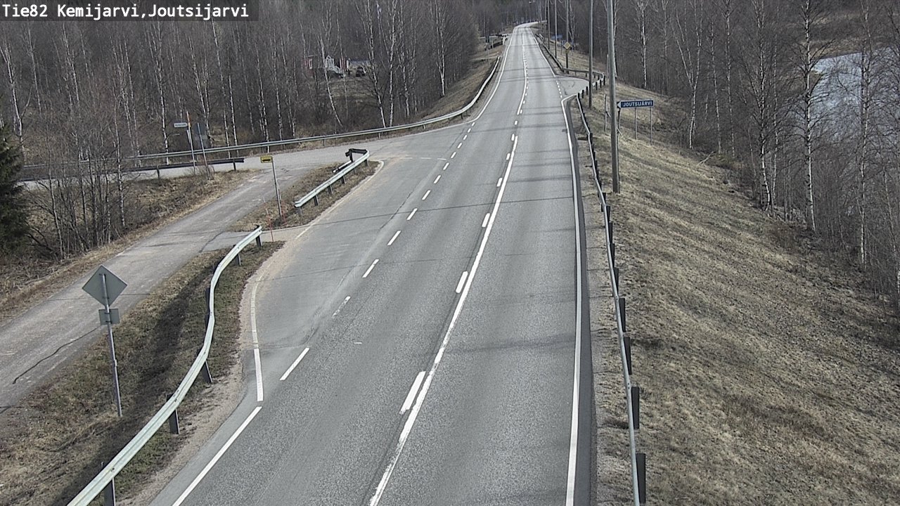 Weather Camera Image Väg 82 Kemijärvi, Joutsijärvi, Kemijärvi, Lappi