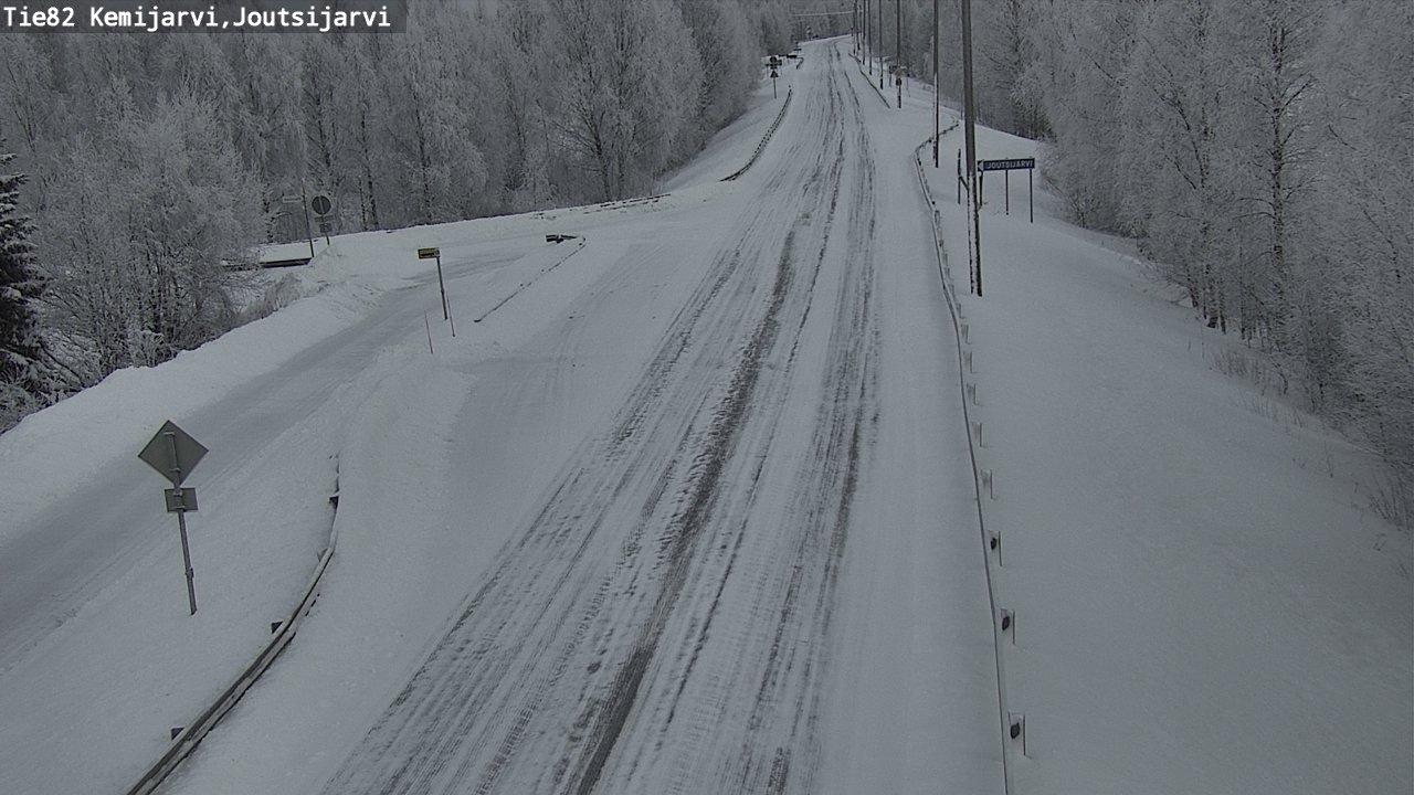 Weather Camera Image Road 82 Kemijärvi, Joutsijärvi, Kemijärvi, Lappi