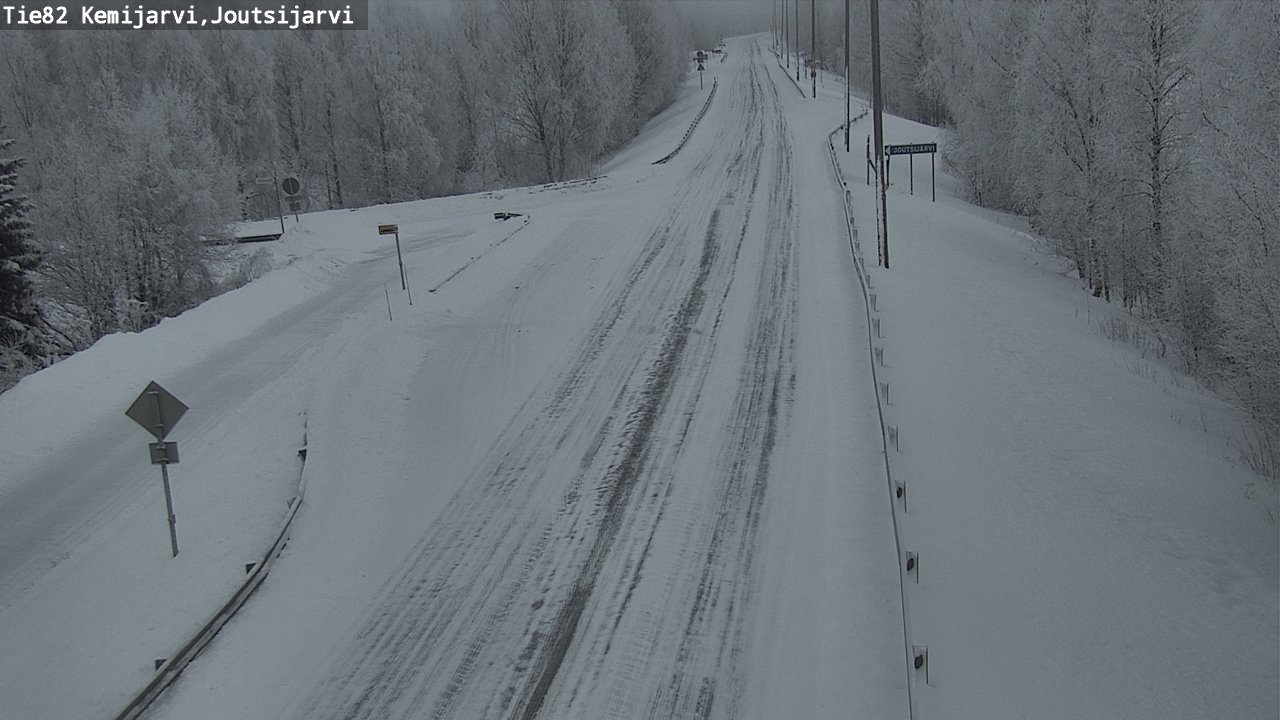 Weather Camera Image Road 82 Kemijärvi, Joutsijärvi, Kemijärvi, Lappi