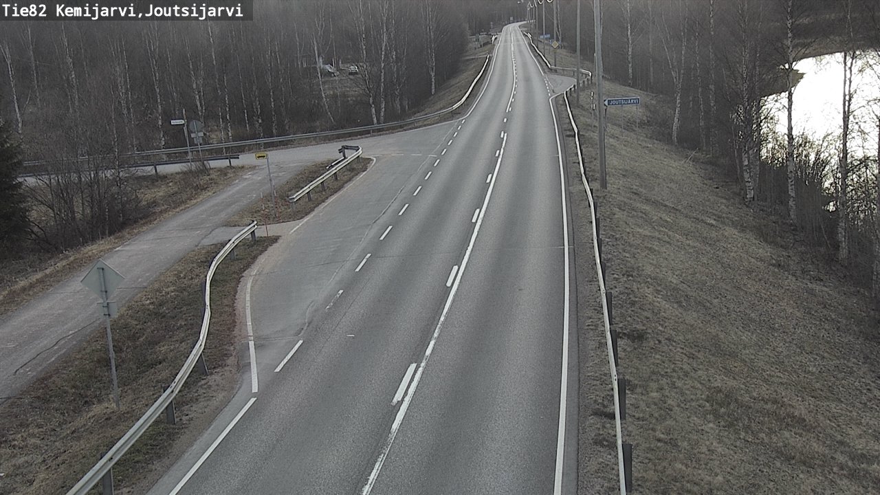 Weather Camera Image Väg 82 Kemijärvi, Joutsijärvi, Kemijärvi, Lappi