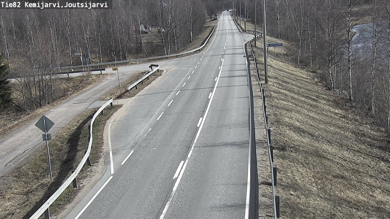 Weather Camera Image Väg 82 Kemijärvi, Joutsijärvi, Kemijärvi, Lappi