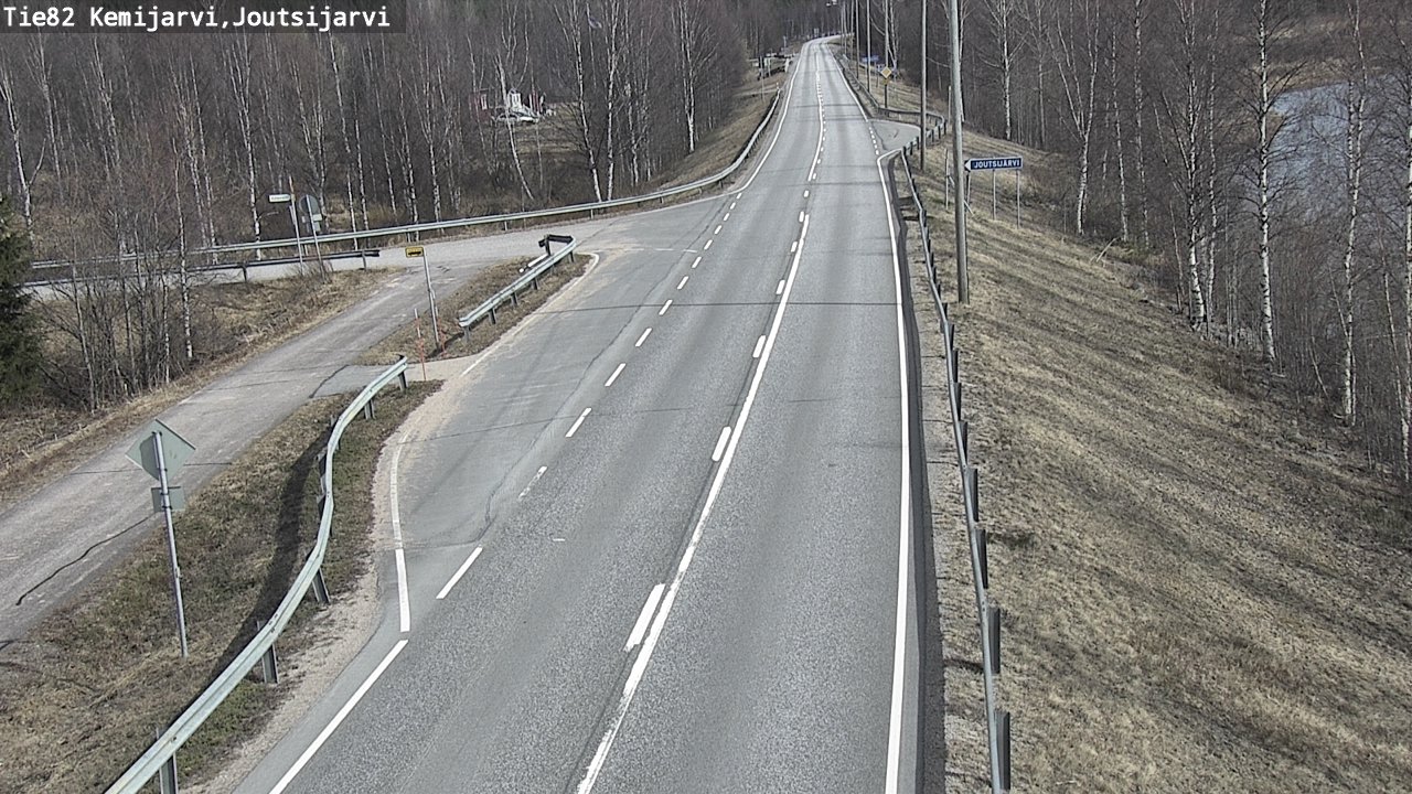 Weather Camera Image Väg 82 Kemijärvi, Joutsijärvi, Kemijärvi, Lappi