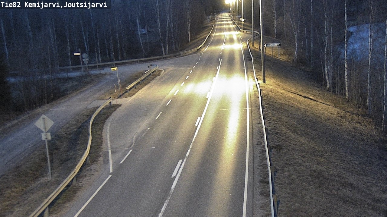 Weather Camera Image Road 82 Kemijärvi, Joutsijärvi, Kemijärvi, Lappi
