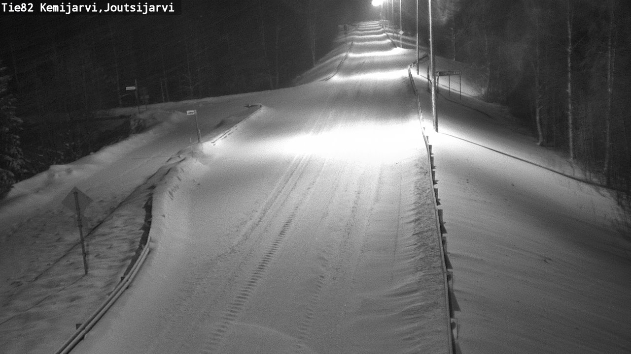 Weather Camera Image Road 82 Kemijärvi, Joutsijärvi, Kemijärvi, Lappi