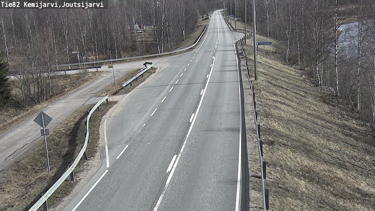Weather Camera Image Väg 82 Kemijärvi, Joutsijärvi, Kemijärvi, Lappi