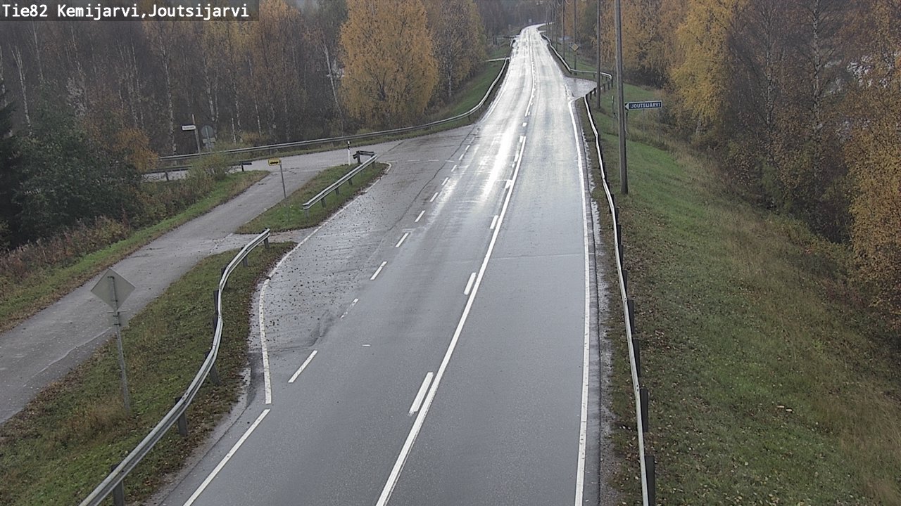 Weather Camera Image Road 82 Kemijärvi, Joutsijärvi, Kemijärvi, Lappi